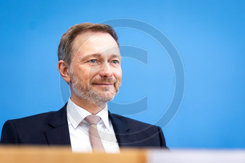 Bundesfinanzminister Christian Lindner in der BPK Vorstellung Entwurf Bundeshaushalt 2023