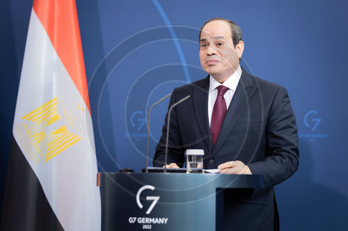 Olaf Scholz und Abd al Fattah as-Sisi Pressekonferenz