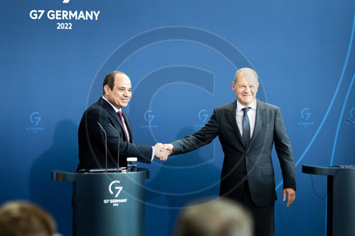 Olaf Scholz und Abd al Fattah as-Sisi Pressekonferenz