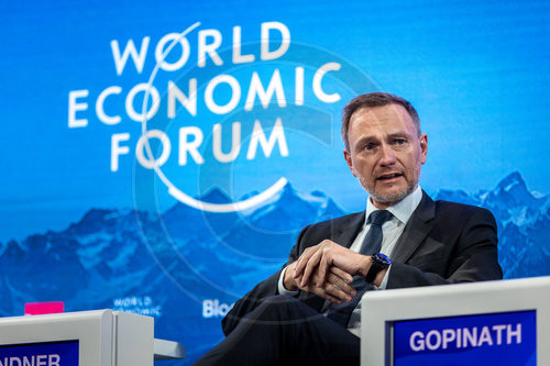 Bundesfinanzminister Christian Lindner beim World Economic Forum 2023