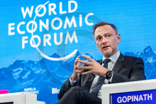 Bundesfinanzminister Christian Lindner beim World Economic Forum 2023