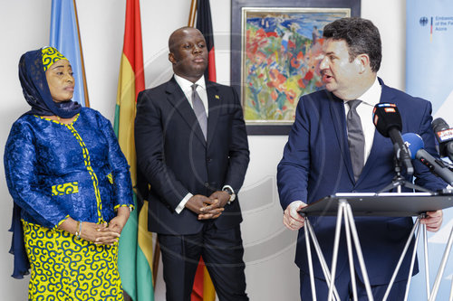 Svenja Schulze (SPD), Bundesministerin fuer wirtschaftliche Zusammenarbeit und Entwicklung,  in Ghana, Accra,