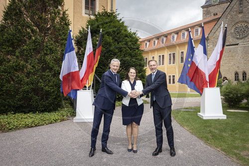 Weimarer Dreieck mit BM Lindner und FM Polen und Frankreich
