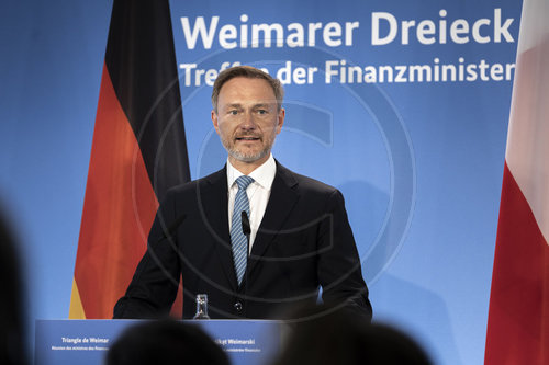 Weimarer Dreieck mit BM Lindner und FM Polen und Frankreich