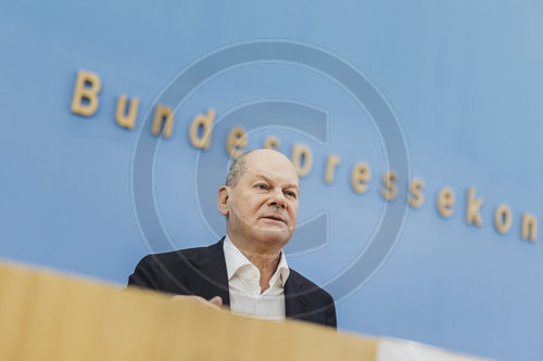 Pressekonferenz mit Olaf Scholz