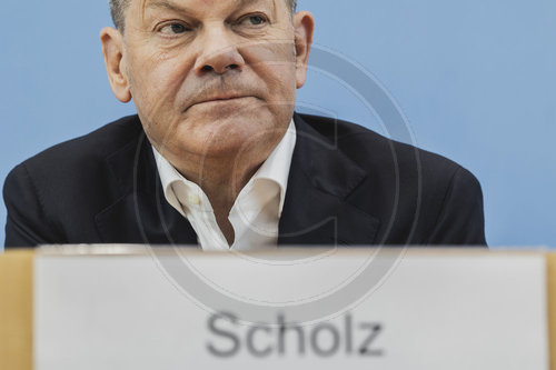 Pressekonferenz mit Olaf Scholz