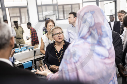 Bundesentwicklungshilfeministerin Svenja Schulze im Rahmen einer Reise in die Sahel-Region nach Mauretanien und Nigeria