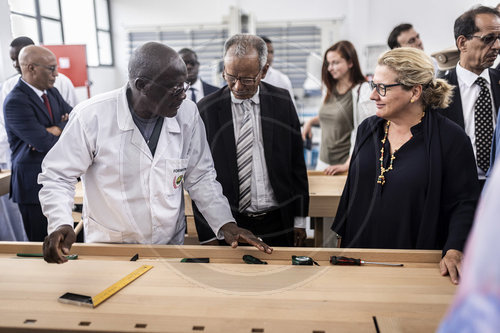 Bundesentwicklungshilfeministerin Svenja Schulze im Rahmen einer Reise in die Sahel-Region nach Mauretanien und Nigeria