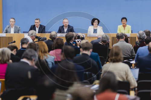 Pressekonferenz zur Gruendung des Vereins Buendnis Sahra Wagenknecht