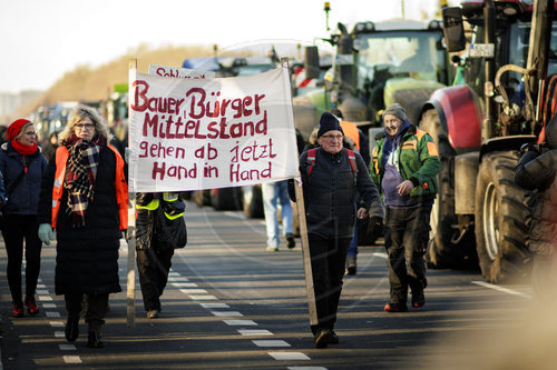 Protest von Landwirten und Landwirtinnen