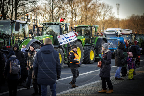 Protest von Landwirten und Landwirtinnen