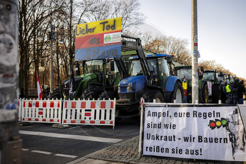 Protest von Landwirten und Landwirtinnen