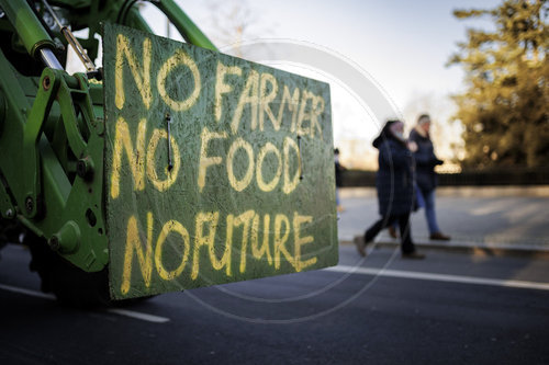 Protest von Landwirten und Landwirtinnen