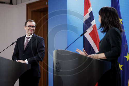 Pressekonferenz Aussenministerin Baerbock und AM Norwegen Espen Barth Eide