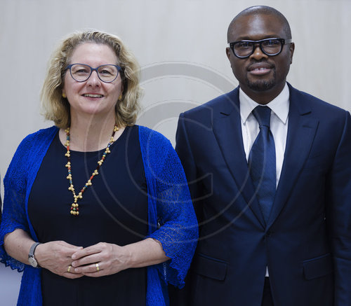 Svenja Schulze (SPD), Bundesministerin fuer wirtschaftliche Zusammenarbeit und Entwicklung, in Benin