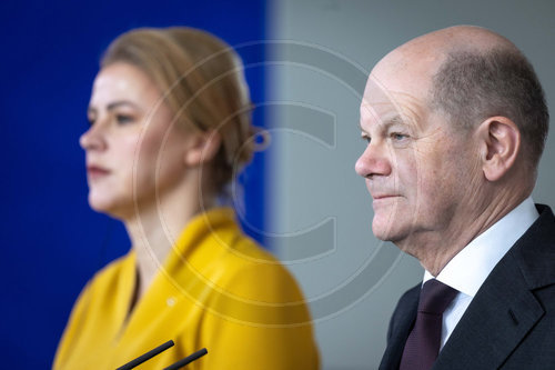 Bundeskanzler Scholz trifft lettische Ministerpraesidentin Evika Silina