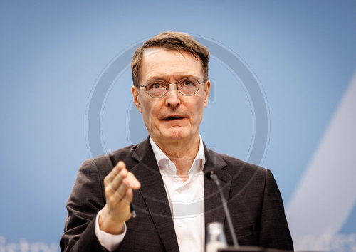 Gesundheitsminister Lauterbach bei Pressekonferenz