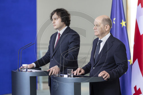 Bundeskanzler Olaf Scholz und Irakli Kobachidse, Ministerpraesident von Georgien