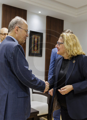 Svenja Schulze (SPD), Bundesministerin fuer wirtschaftliche Zusammenarbeit und Entwicklung, in Ramallah