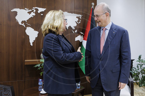 Svenja Schulze (SPD), Bundesministerin fuer wirtschaftliche Zusammenarbeit und Entwicklung, in Ramallah