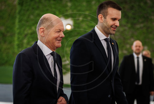 Bundeskanzler Scholz empfaengt montenegrinischen Premierminister Spajic