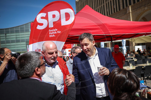 Lars Klingbeil (SPD) bei DGB Kundgebung in Chemnitz