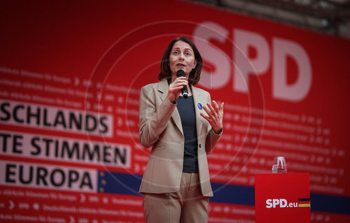 Kundgebung der SPD zur Europawahl in Leipzig