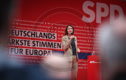 Kundgebung der SPD zur Europawahl in Leipzig