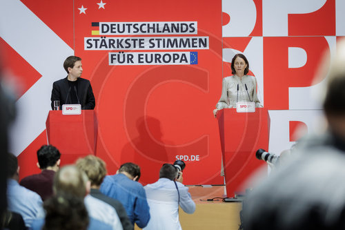 SPD Pressekonferenz nach der Europawahl