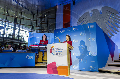 Annalena Baerbock (Buendnis 90/Die Gruenen), Bundesaussenministerin spricht beim  Global Media Forum