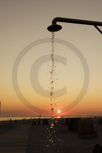 Wasserversorgung am Strand von Borkum