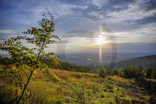 Morgenstimmung ueber Ilmenau