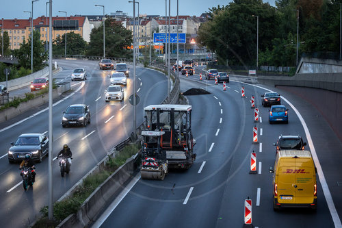 Baustelle auf der A100