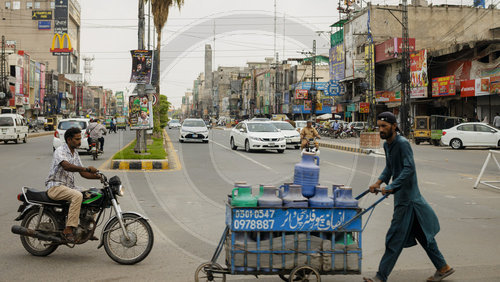 Strassenszene in Lahore