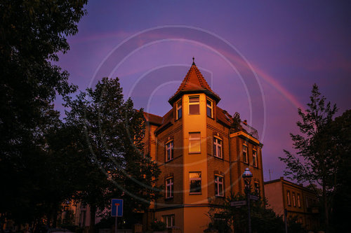 Regenbogen ueber Berlin