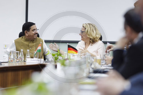 Svenja Schulze (SPD), Bundesministerin fuer wirtschaftliche Zusammenarbeit und Entwicklung, in Indien