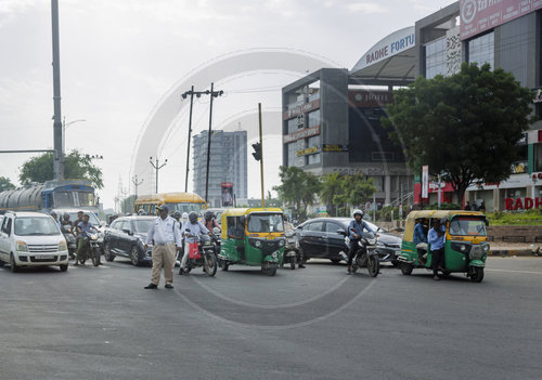 Strassenszene in Ahmedabad