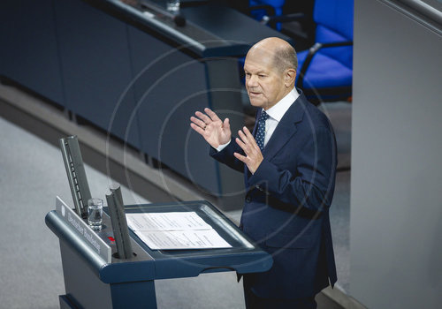 Bundeskanzler Scholz im Bundestag