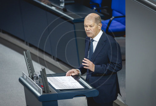 Bundeskanzler Scholz im Bundestag