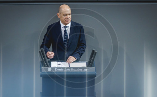 Bundeskanzler Scholz im Bundestag