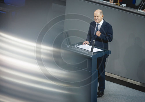 Bundeskanzler Scholz im Bundestag