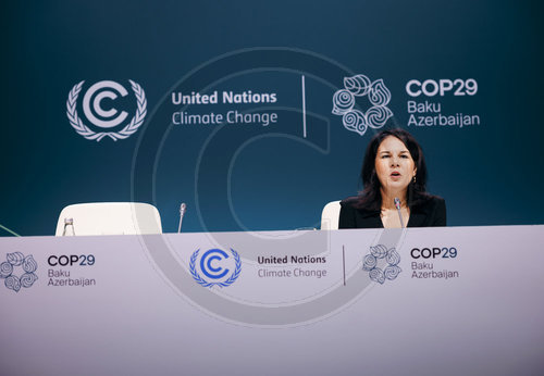 Annalena Baerbock auf der COP29 in Baku