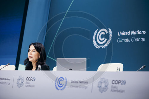 Annalena Baerbock auf der COP29 in Baku