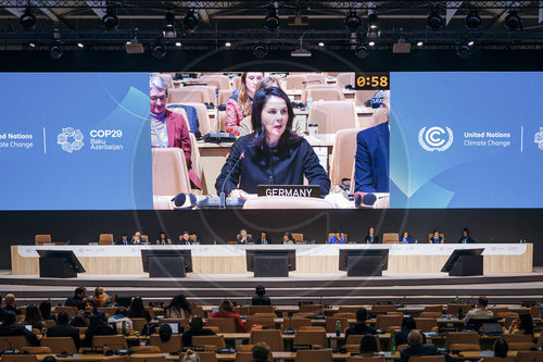 Annalena Baerbock auf der COP29 in Baku