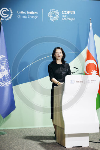 Annalena Baerbock auf der COP29 in Baku