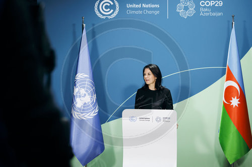 Annalena Baerbock auf der COP29 in Baku