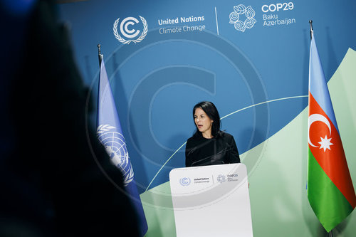 Annalena Baerbock auf der COP29 in Baku