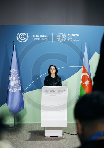 Annalena Baerbock auf der COP29 in Baku