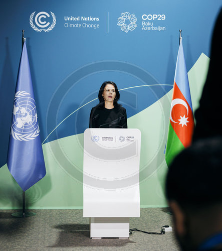 Annalena Baerbock auf der COP29 in Baku