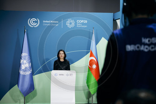 Annalena Baerbock auf der COP29 in Baku